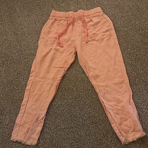 Zara Peach Drawstring Joggers